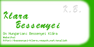 klara bessenyei business card